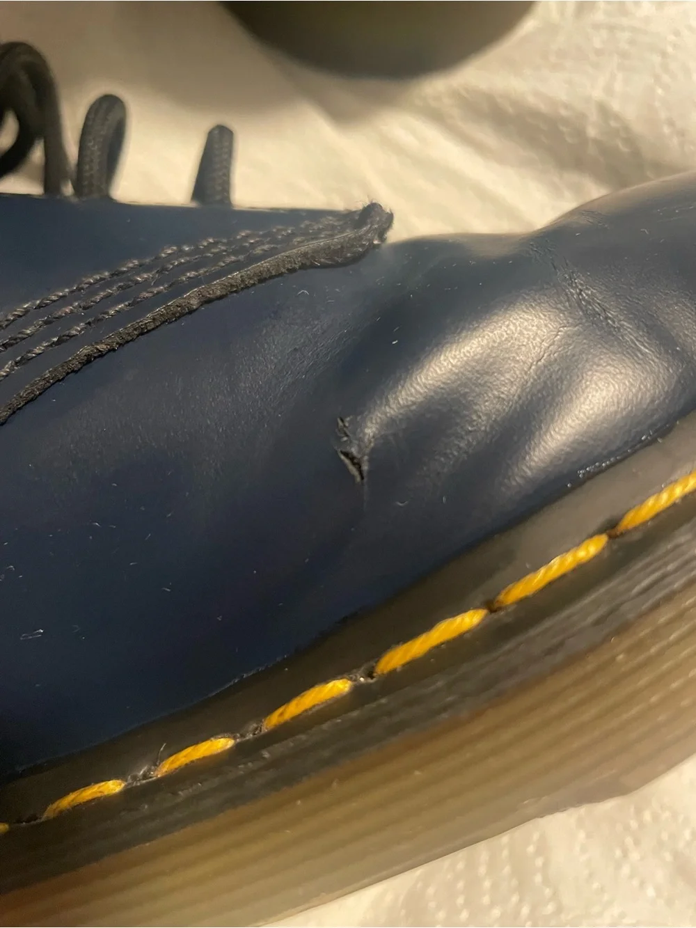 Dr. Martens 8-Eye dark blue Leather Combat Boots